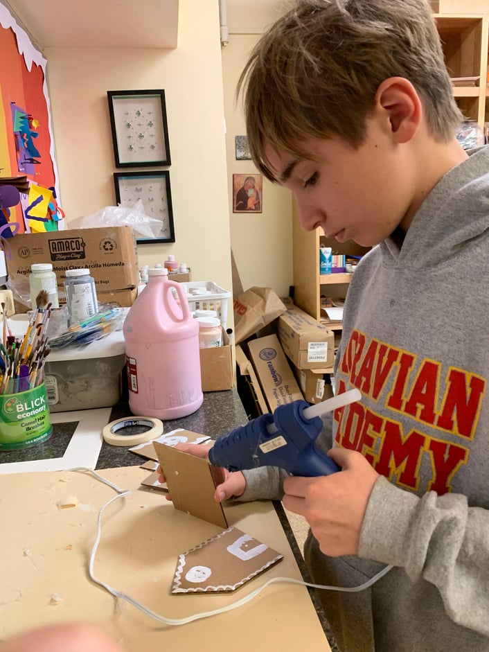 Middle School Art Elective Crafts Gingerbread Houses