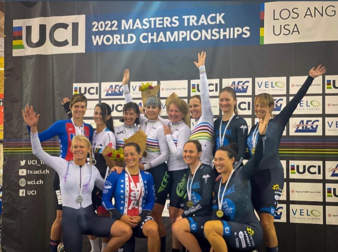 Camie Kornely Medals at UCI Masters Track Cycling World Championships